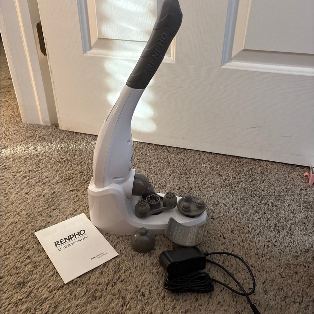 RENPHO White and Gray Handheld Massager